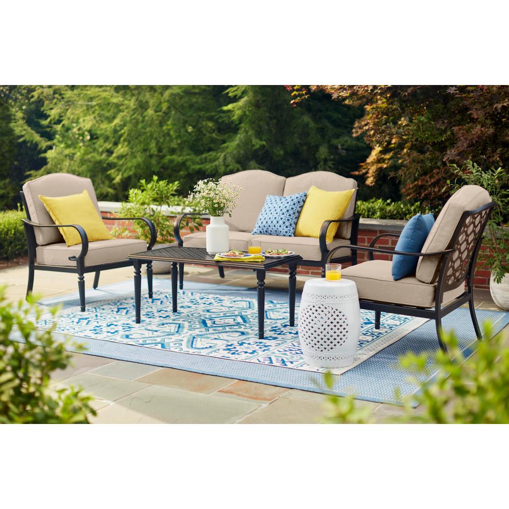 Hampton Bay Laurel Oaks Brown 4 Piece Steel Outdoor Patio Conversation Seating Set With Cushionguard Putty Tan Cushions H103 01202400 The Home Depot - Home Depot Patio Furniture Covers Hampton Bay Hampton Bay Laurel Oaks Brown 4 Piece Steel Outdoor Patio Conversation Seating Set With Cushionguard Putty Tan Cushions H103 01202400 The Home Depot - Home Depot Patio Furniture Covers Hampton Bay