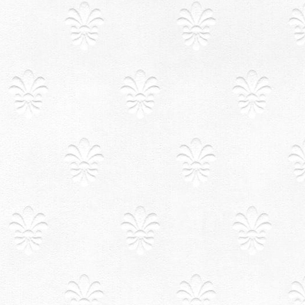 Graham & Brown Fleur De Lis Paintable White Wallpaper13105 The Home