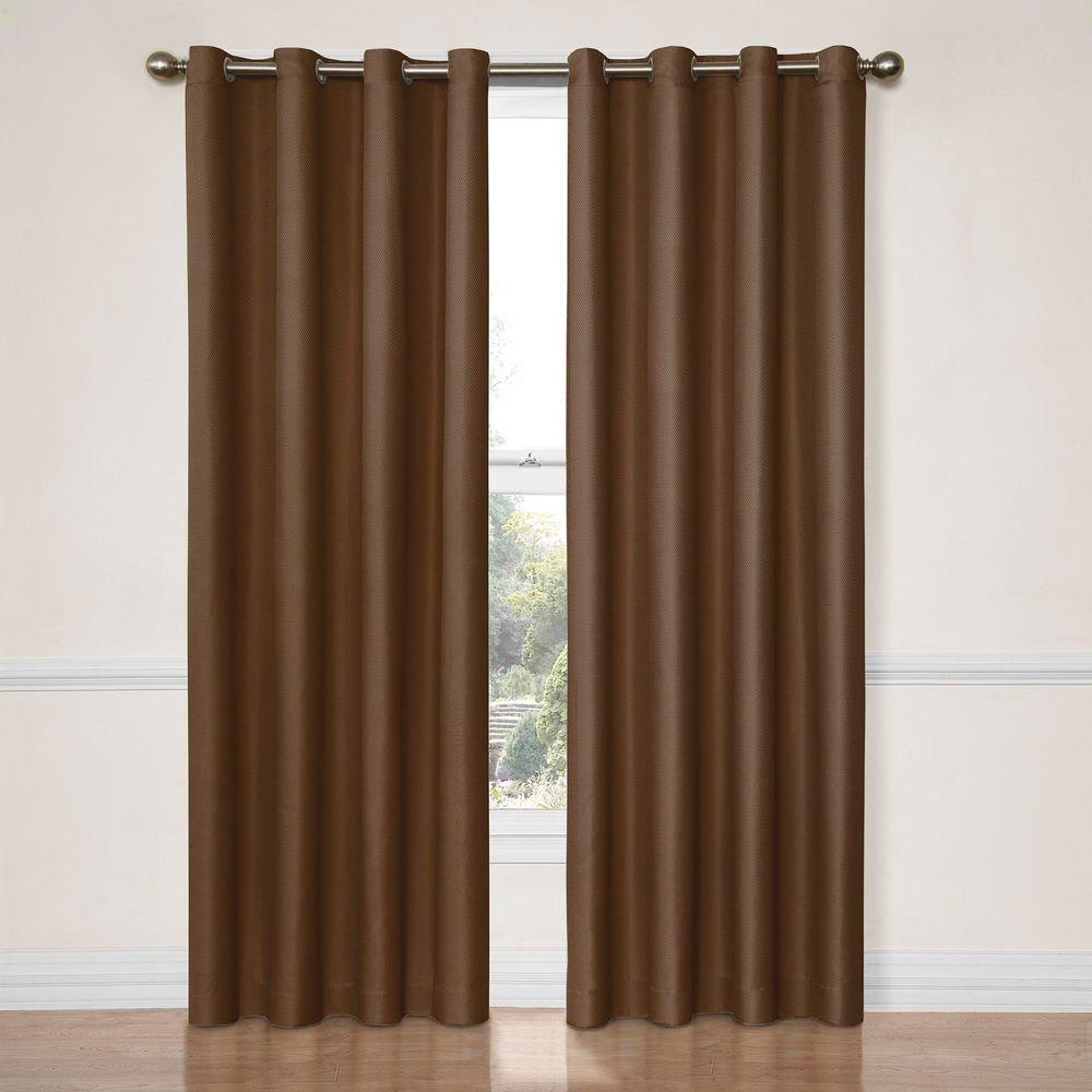 Eclipse Dane Blackout Window Curtain Panel In Chocolate 52 W X This Review Is From Dane Blackout Chocolate Curtain Panel 95 In Length Price Varies By Size
