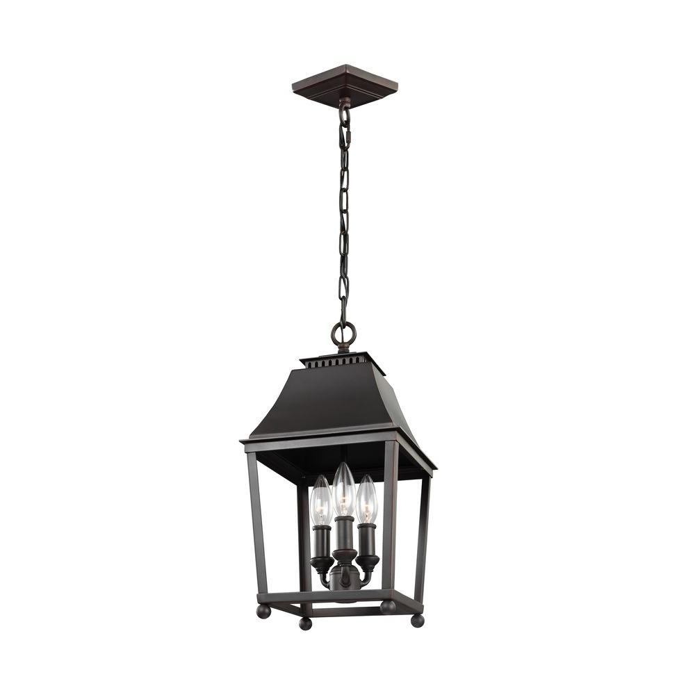 Feiss Galloway 3 Light Dark Antique Copper Mini Feiss Galloway 3 Light Dark Antique Copper Mini Pendant
