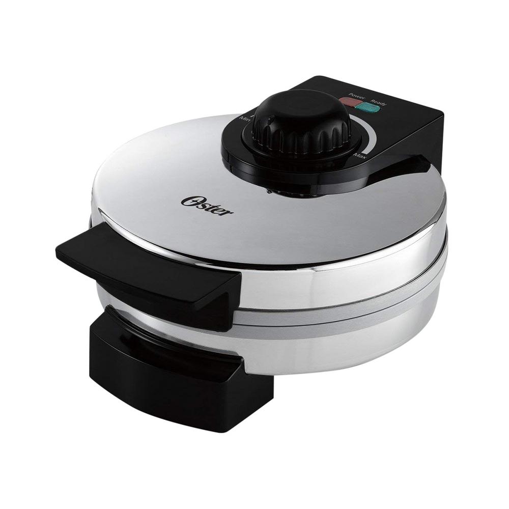 Oster DuraCeramic Single Waffle Chrome Belgian Waffle Maker CKSTWF1502
