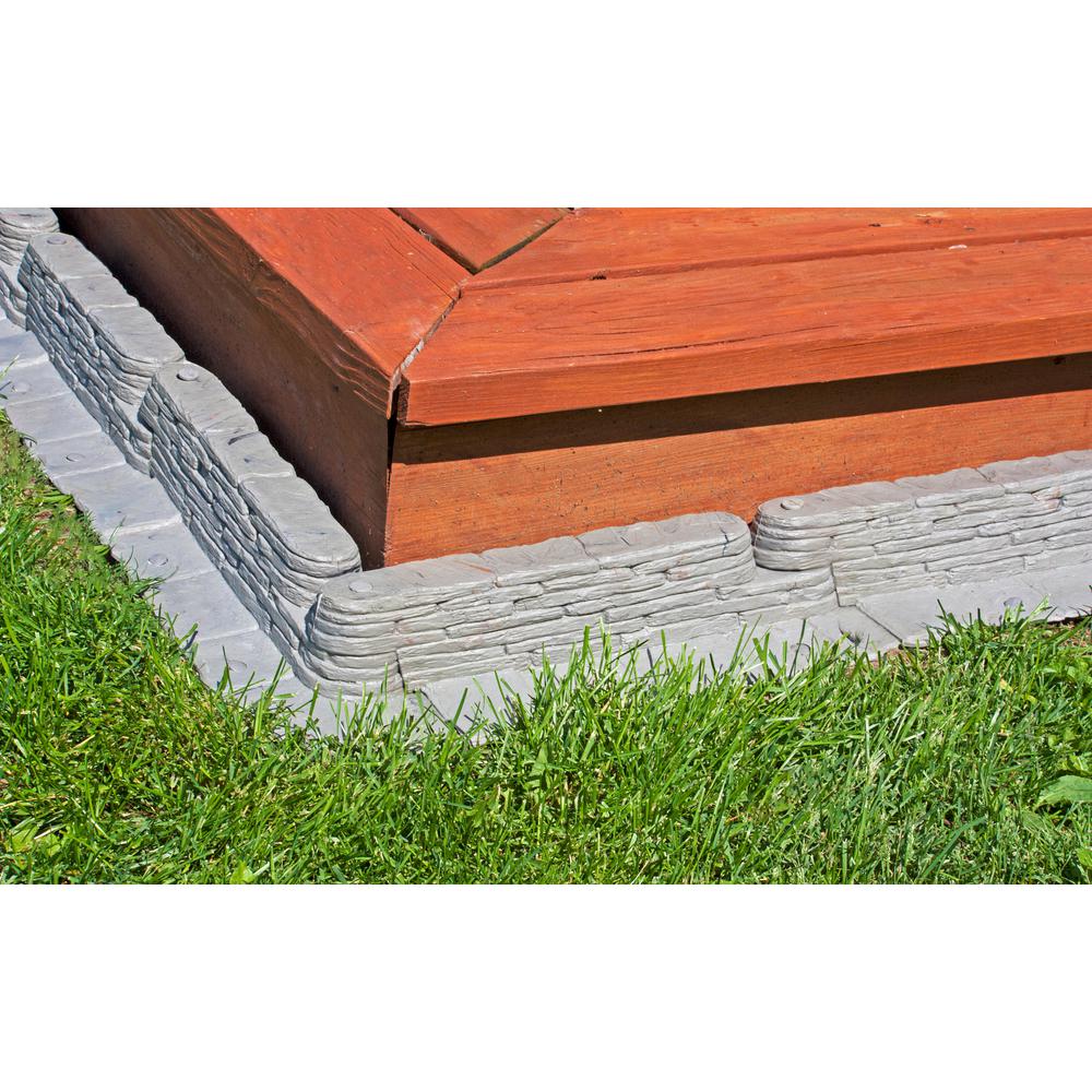 Natural Stacked Slate Design Garden Lawn Edging Emsco Group 2032HD