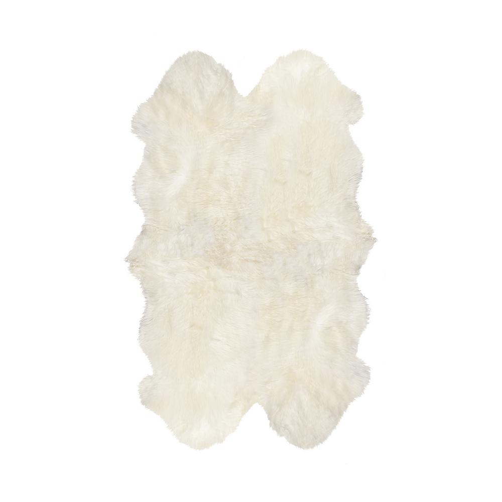 Natural New Zealand 3 Ft 9 In X 6 Four Sheepskin Area Rug Natural New Zealand 3 Ft 9 In X 6 Four Sheepskin Area Rug