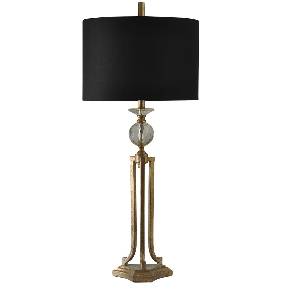 vintage table lamp with metal shade