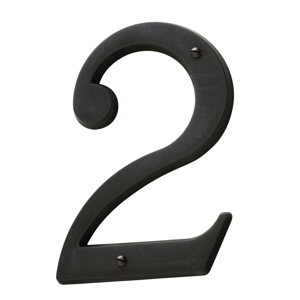 House Letters Numbers Address Signs The Home Depot 5 In Oil Rubbed Bronze House Number 2