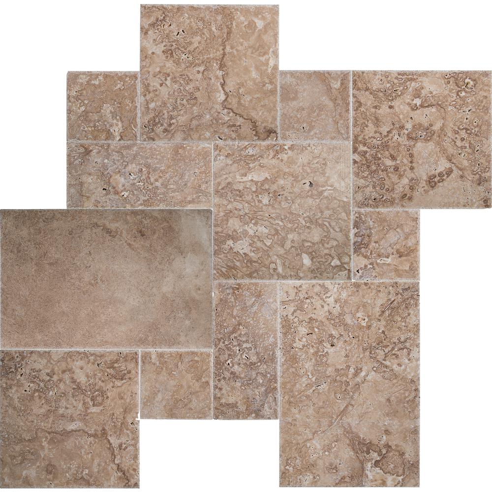 Pallet 24x18 Travertine Tile Natural Stone The Home Depot Travertine Tile Natural Stone