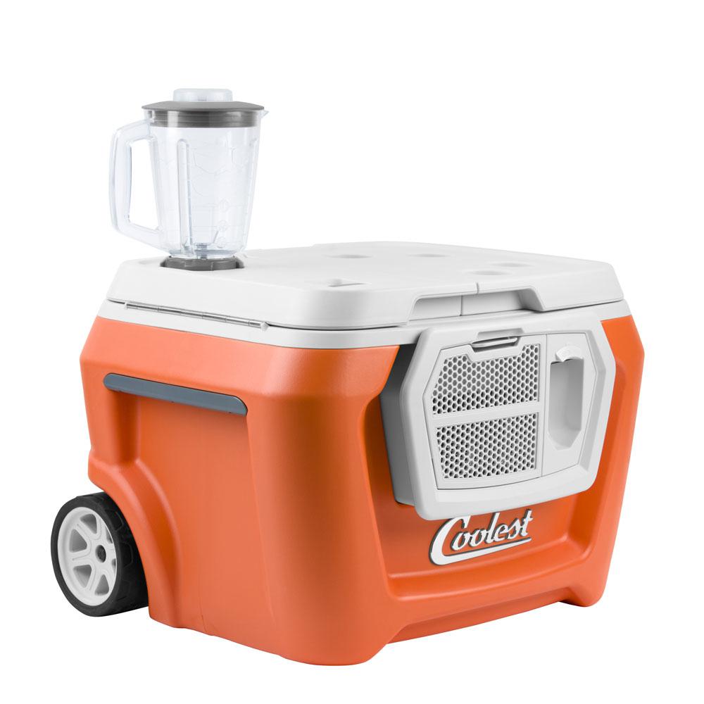 Coolest 55 Qt. 2Wheeled Cooler with Builtin Blender and Bluetooth