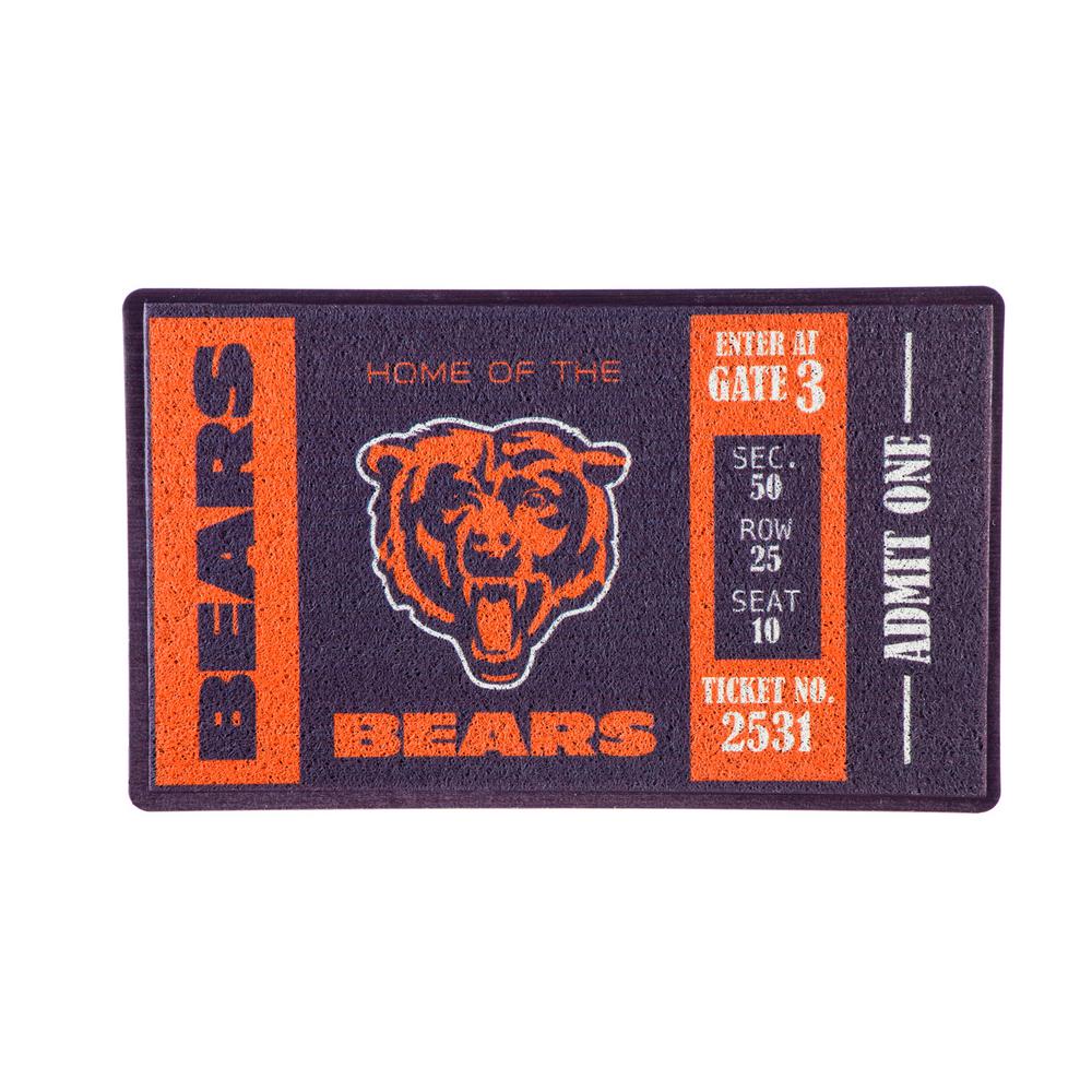 Team Sports America Chicago Bears 30 In X 18 In Vinyl Indoor