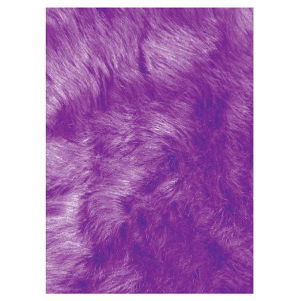 LA Rug Flokati Purple 2 ft. 7 in. x 3 ft. 11 in. Accent Rug-FLK 009