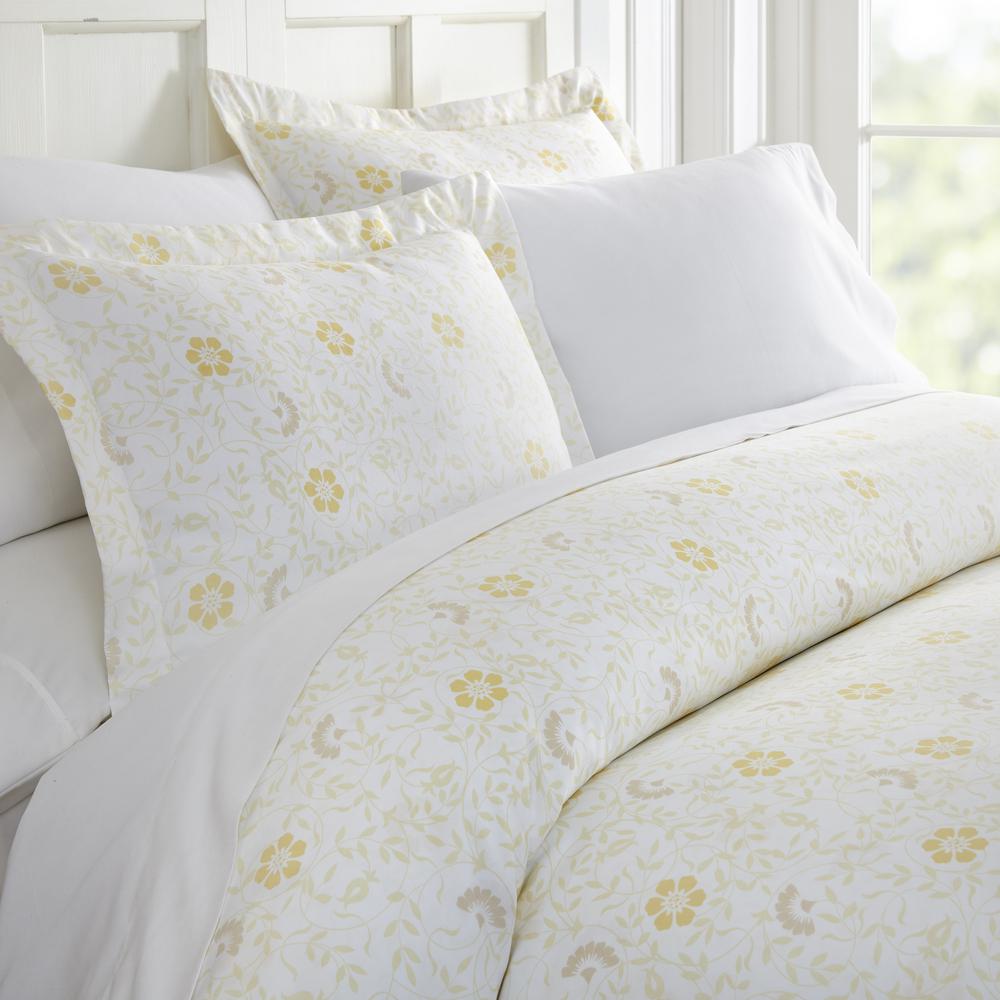 Becky Cameron Spring Vines Patterned Performance White Twin 3 Piece Spring Vines Patterned Performance White Twin 3 Piece Duvet Cover Set