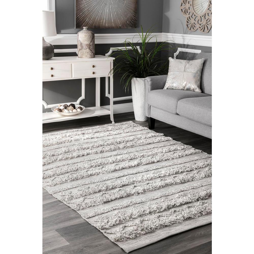 Nuloom High Low Tribal Josiah Grey 7 Ft 6 In X 9 Area Rug