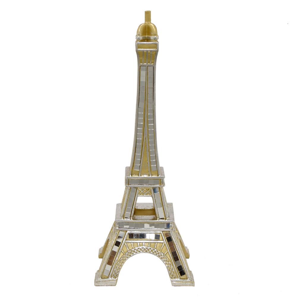 Three Hands 5 25 In X 5 25 In Silver Resin Eiffel Tower Tabletop