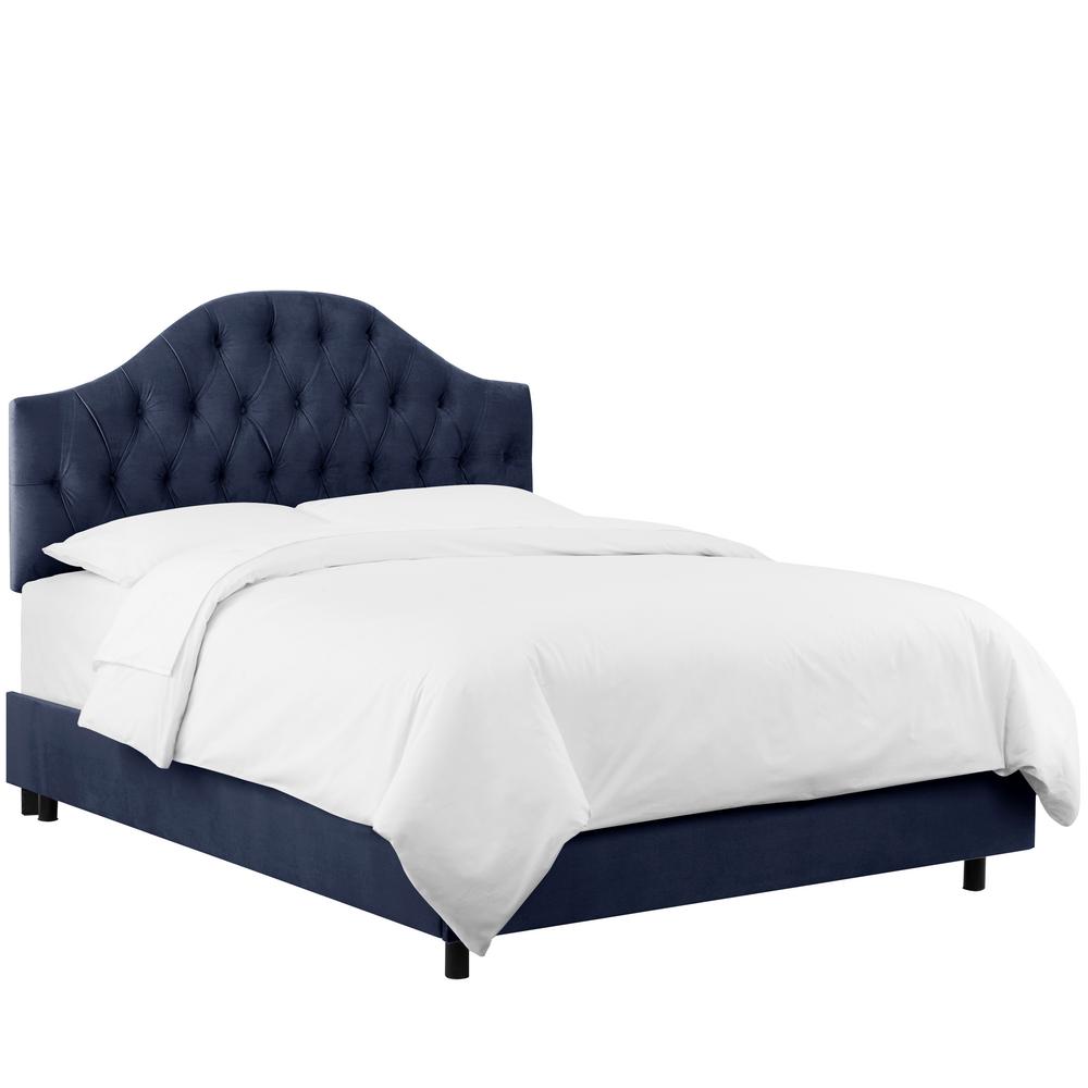 Skyline Furniture Velvet Ink Twin Diamond Tufted Bed 2720bedvlvink Skyline Furniture Velvet Ink Twin Diamond Tufted Bed