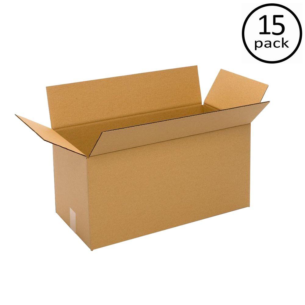 Plain Brown Box 24 in. x 16 in. x 12 in. 15 Moving Box BundlePRA0131B