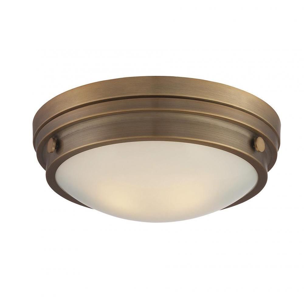 Illumine Skye 2Light Warm Brass Flush MountCLISH0250712 The Home Depot