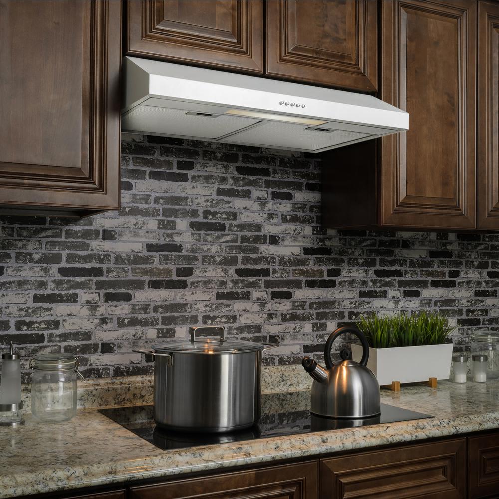 30" Under Cabinet Stainless Steel Push Panel Kitchen Range Hood w/ Carbon Filter