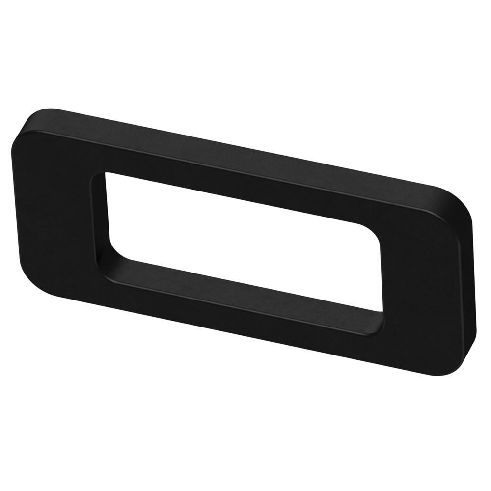 Liberty Curved Rectangle Cutout 21/2 in. (64mm) Flat Black Drawer Pull