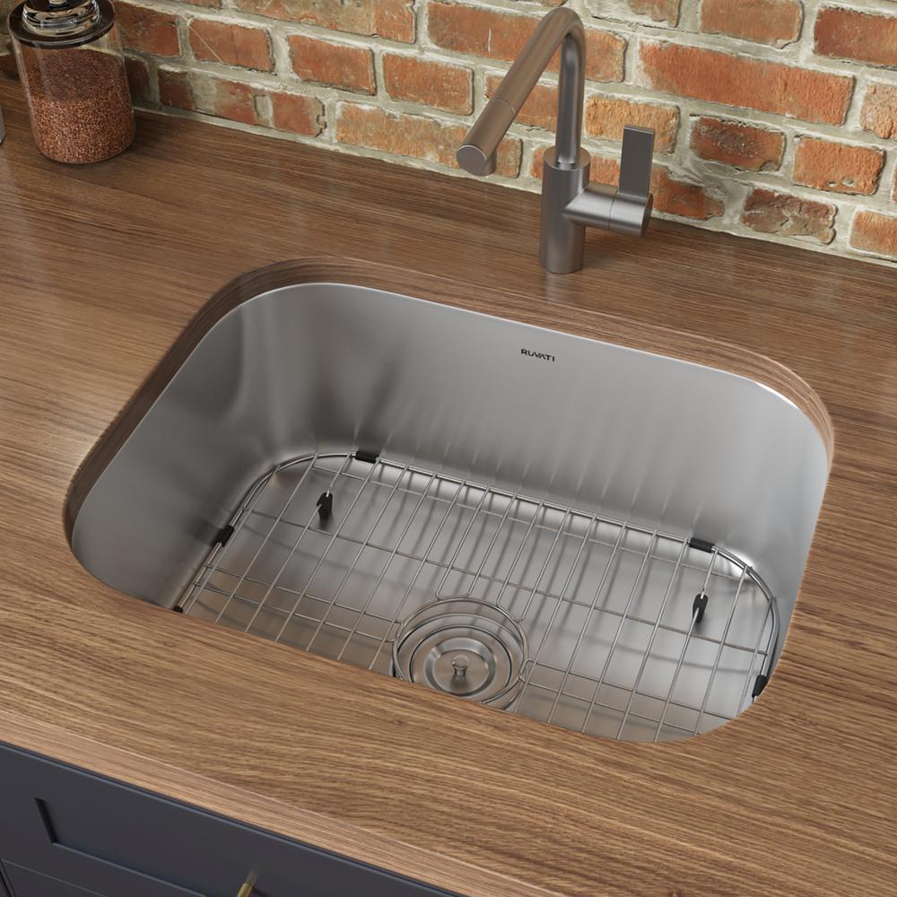 Ruvati 24 In Single Bowl Undermount 16 Gauge Stainless Steel Kitchen Sink Rvm4132 The Home Depot - 24 Inch Kitchen Sink Home Depot Ruvati 24 In Single Bowl Undermount 16 Gauge Stainless Steel Kitchen Sink Rvm4132 The Home Depot - 24 Inch Kitchen Sink Home Depot