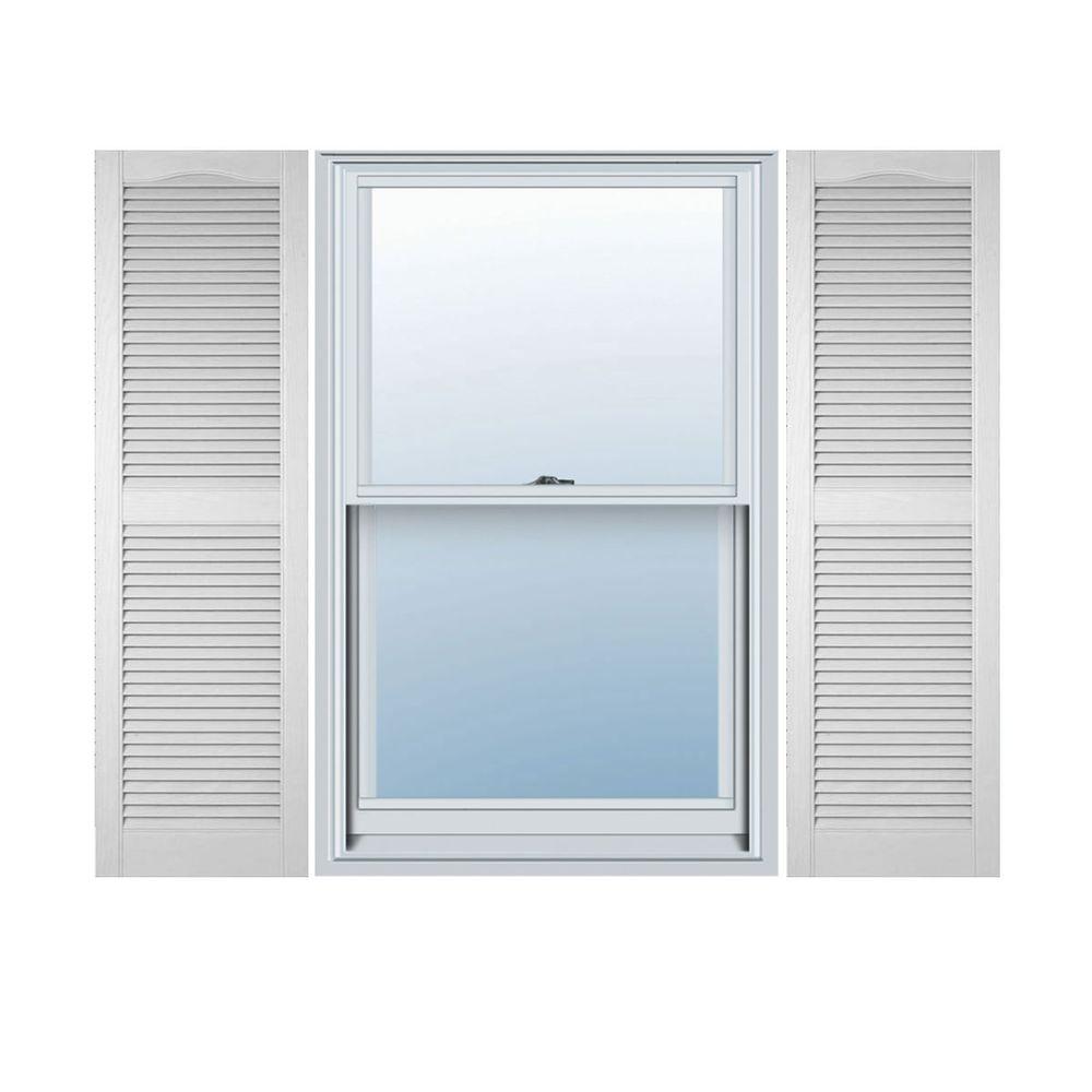 Ekena Millwork LL1S14X07200MG Lifetime Vinyl Standard Cathedral Top Center Mullion with Open Louver Shutters Midnight Green 14 1//2 x 72