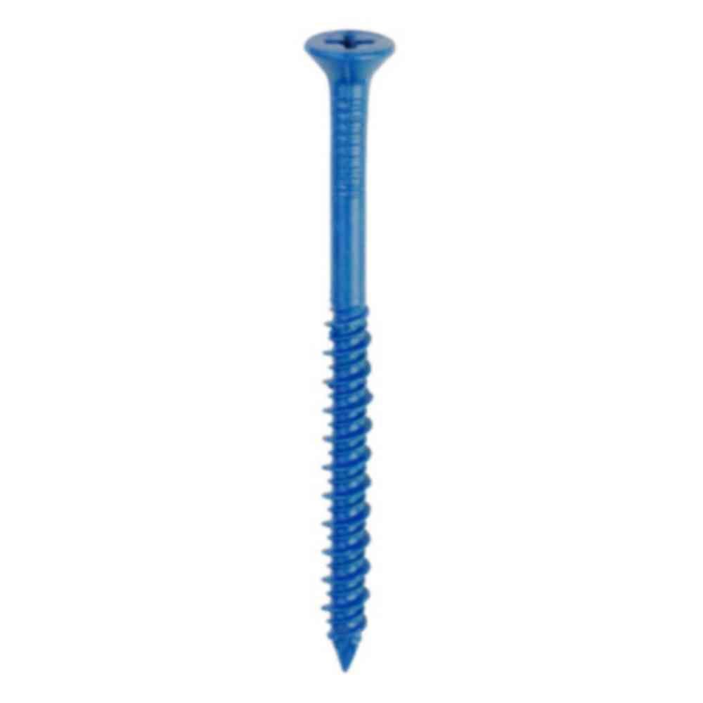 100 per Box CONFAST 1//4 x 2-1//4 Flat Phillips Concrete Screw Anchor with Drill Bit
