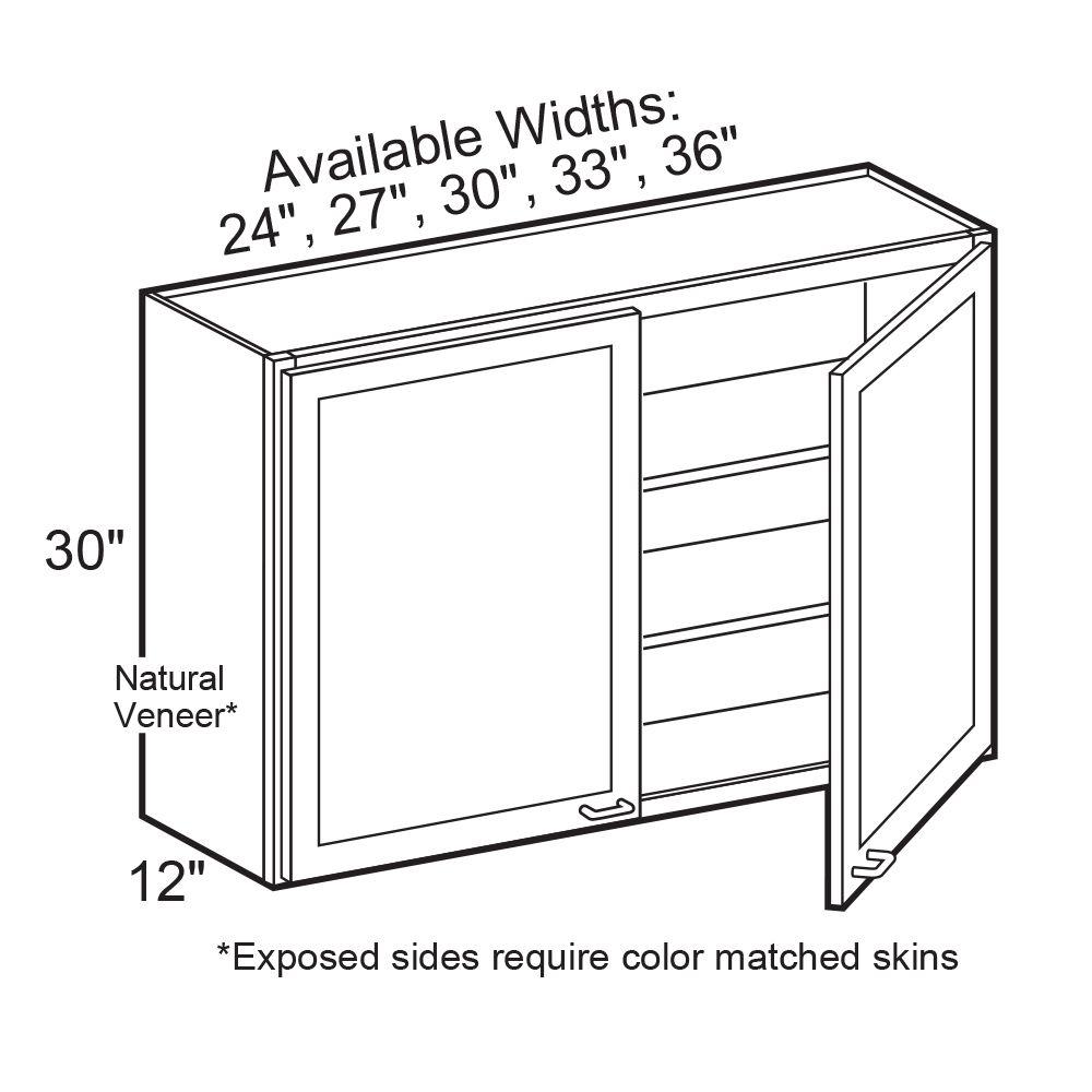 Home Decorators Collection Newport Assembled 33 X 30 X 12 In Plywood Shaker Wall Kitchen Cabinet Soft Close In Painted Pacific White W3330 Npw The Home Depot