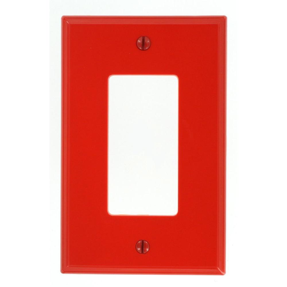 Leviton 1Gang Decora Midway Nylon Wall Plate, RedPJ26R The Home Depot