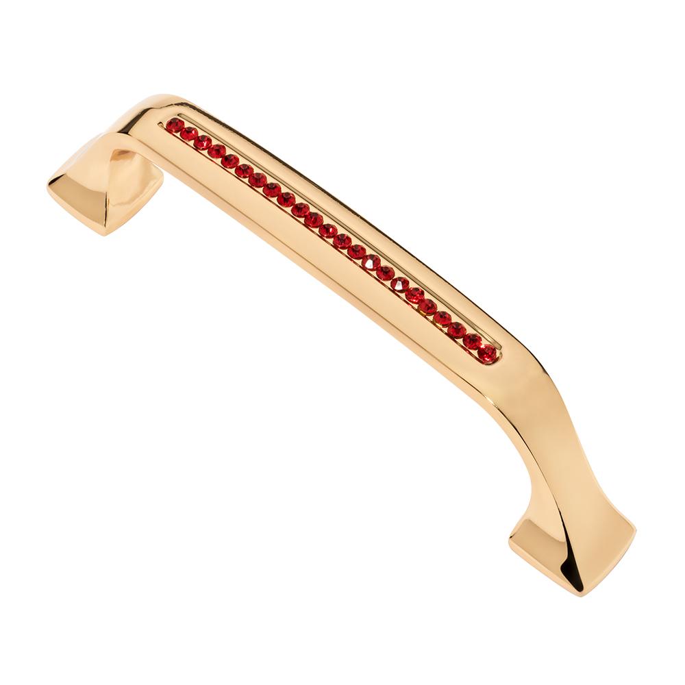 Wisdom Stone Long Island 33/4 in. Satin Gold with Red Crystal