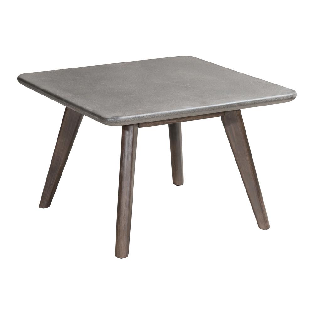 Zuo Daughter Wood Outdoor Patio Coffee Table In Cement And Natural Zuo Daughter Wood Outdoor Patio Coffee Table In Cement And Natural