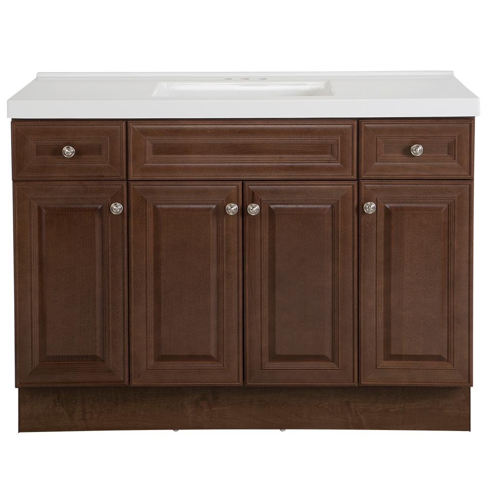 Glacier Bay Glensford 48 In W X 22 In D Bathroom Vanity In   Glacier Bay Vanities With Tops Gf48p2v22 Bt 64 1000 