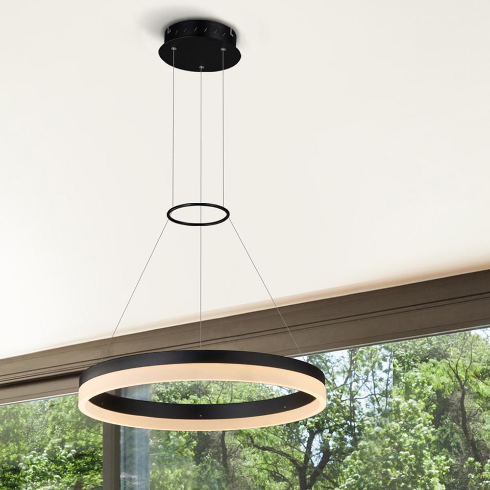 Standard Integrated Led Vonn Lighting Chandeliers 30 Watt Black Integrated Led Chandelier