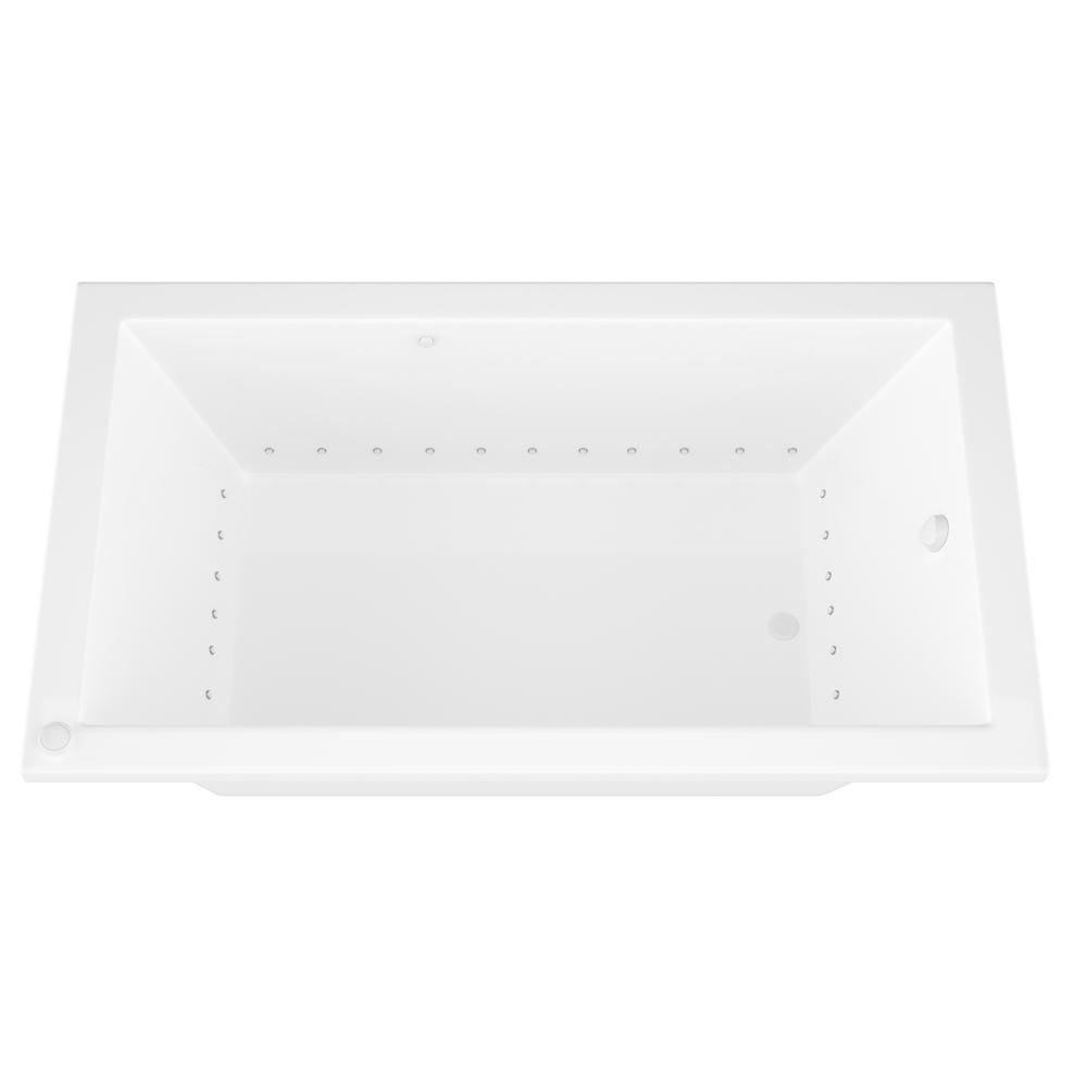 Universal Tubs Sapphire 66 In Rectangular Drop In Air Bath Tub In White Hd3266vnar The Home Depot
