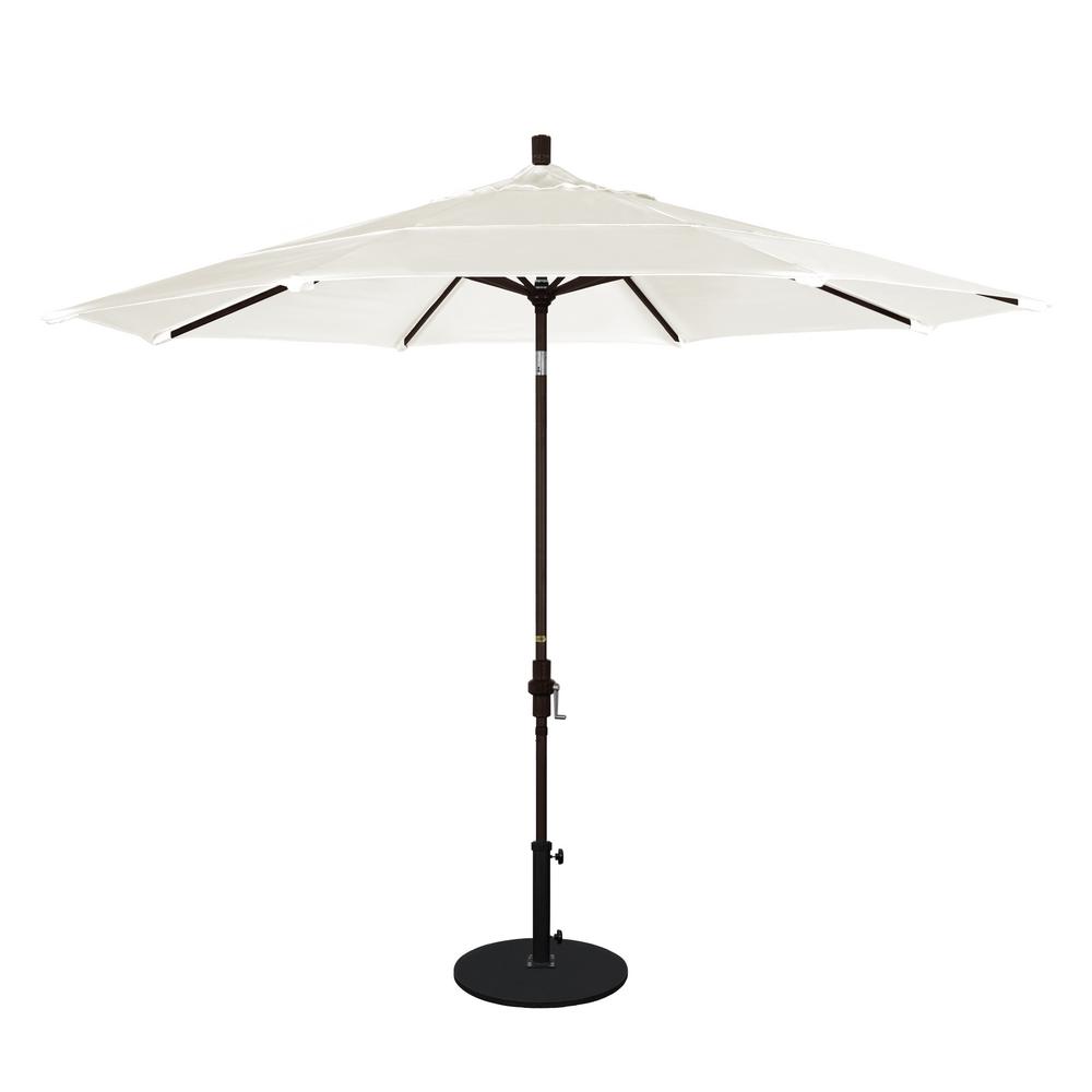 California Umbrella 11 Ft Aluminum Collar Tilt Double Vented Patio Umbrella In Canvas Pacifica Gscu118117 Sa53 Dwv The Home Depot