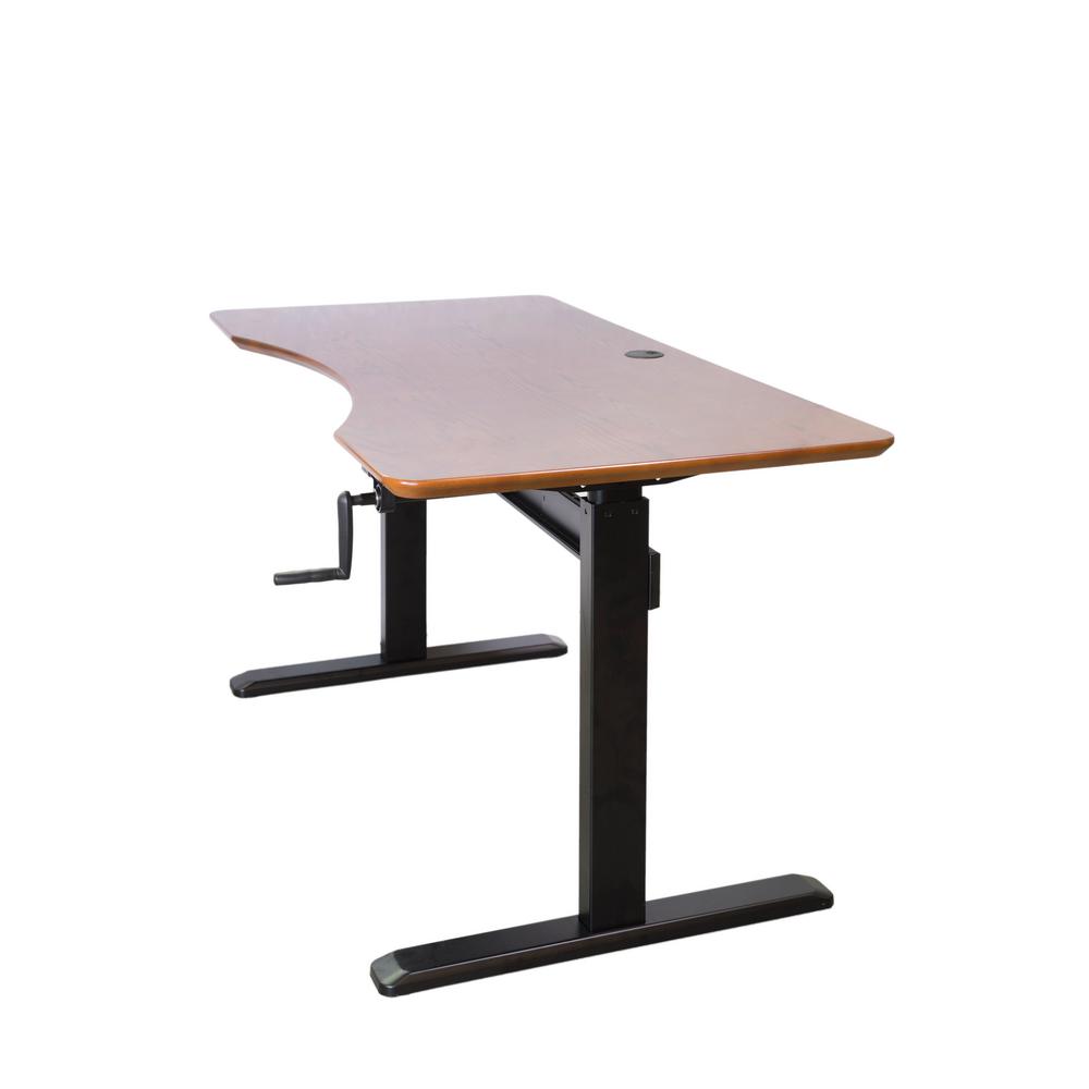 Canary Antique Brown Wood Shaded Design Desktop Table Top
