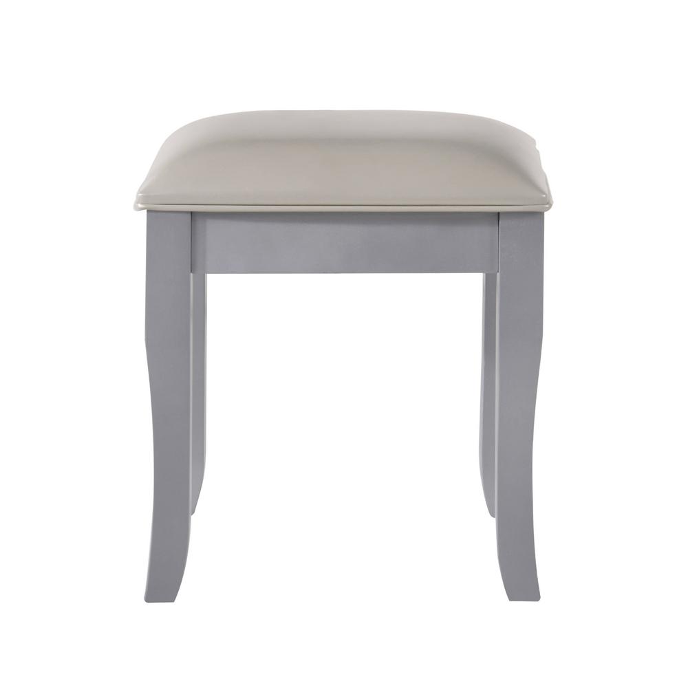 Clic Walnut Makeup Vanity Stool Bedroom Furniture Alli Vanity Stool In Walnut