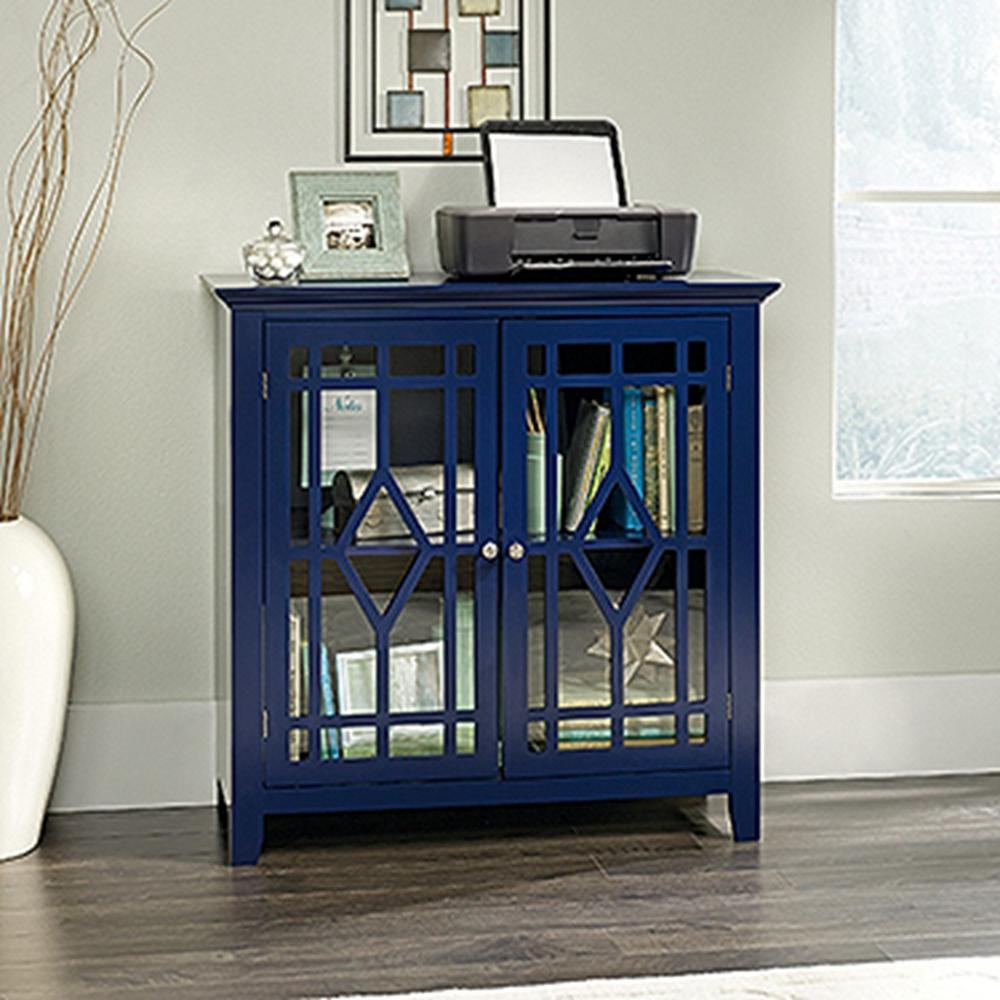 Sauder Shoal Creek Indigo Blue Accent Storage Cabinet 420128 The