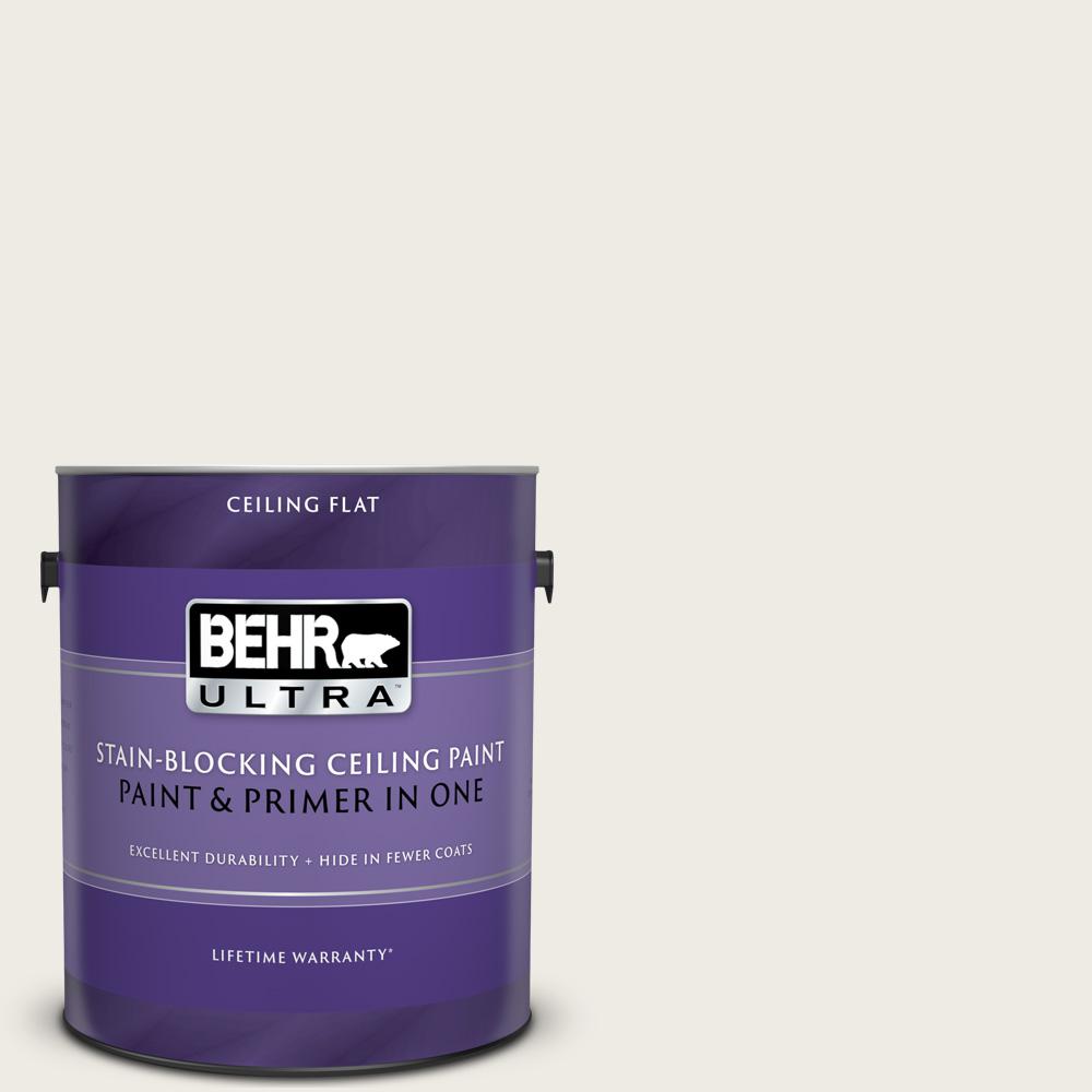 Behr Ultra 1 Gal Ppu7 12 Ceiling Tinted To Silky White Interior