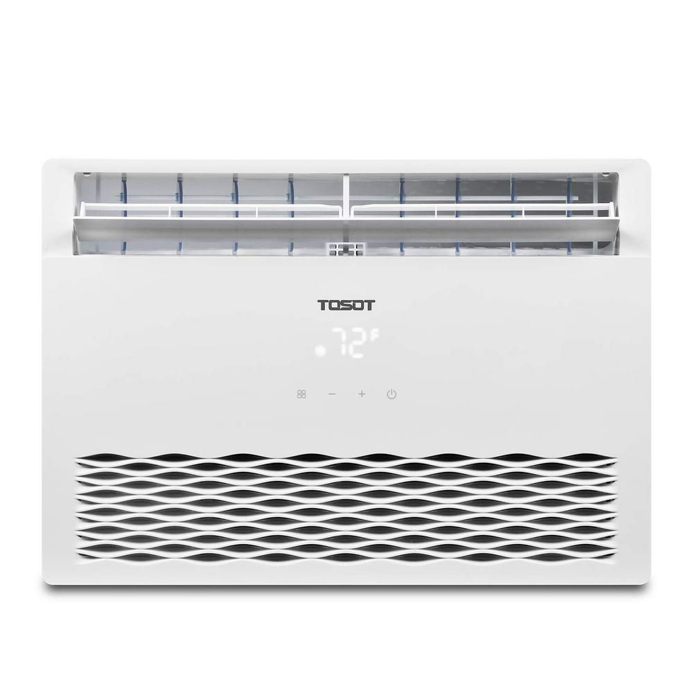 Tosot 8 000 Btu Window Air Conditioner With Temperature Sensing Remote Energy Star Window Ac For Rooms To 350 Sq Ft In White Tst Wac Clt 8k The Home Depot