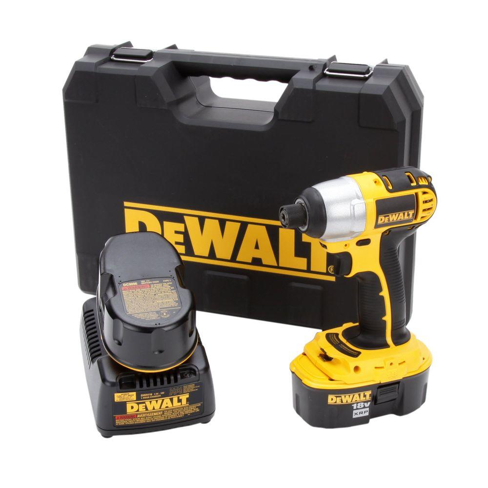 DEWALT 18-Volt XRP NiCd Cordless 1/2 in. Impact Wrench Kit with (2 ...