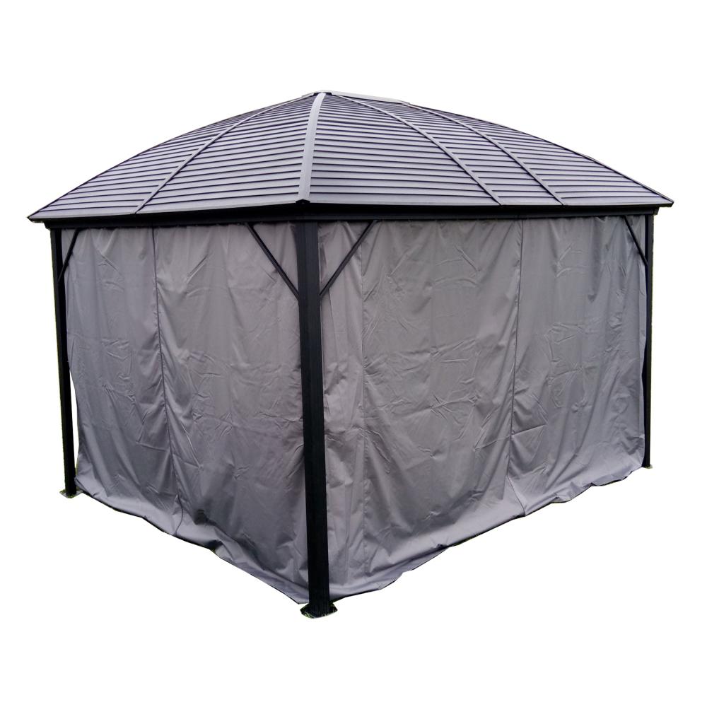 ALEKO GAZM10X12C UV Protectant Polyester Curtain Panels for Hardtop Gazebo 12 x 10 Feet Gray