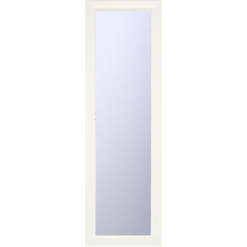 Erias Home Designs Mendoza 52 in. x 16 in. Framed Mirror in White ... Erias Home Designs Mendoza 52 in. x 16 in. Framed Mirror in White ...