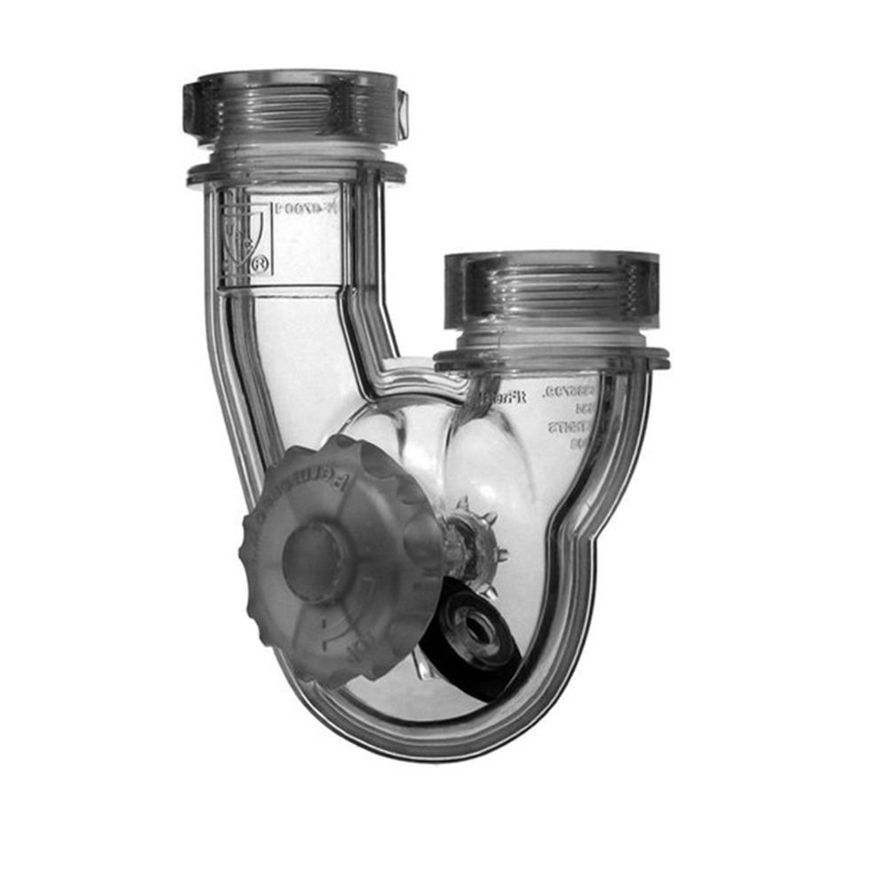 Pf Waterworks Fits 1 2 In Or 4 Abs Plastic Permaflow Never Clog Universal Transpa P Trap