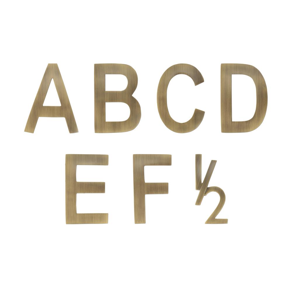 Vintage 3/" Brass Letter A house number