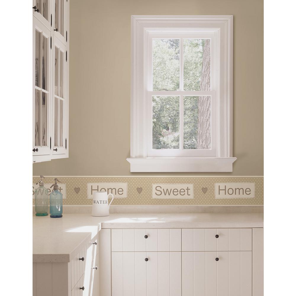 Brewster Home Sweet Home Peel and Stick Wallpaper BorderTFDB50049  The Home Depot