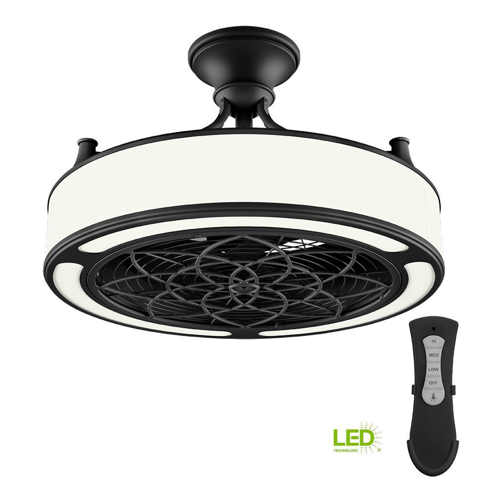 Stile Anderson 22 In Led Indoor Outdoor Black Ceiling Fan With