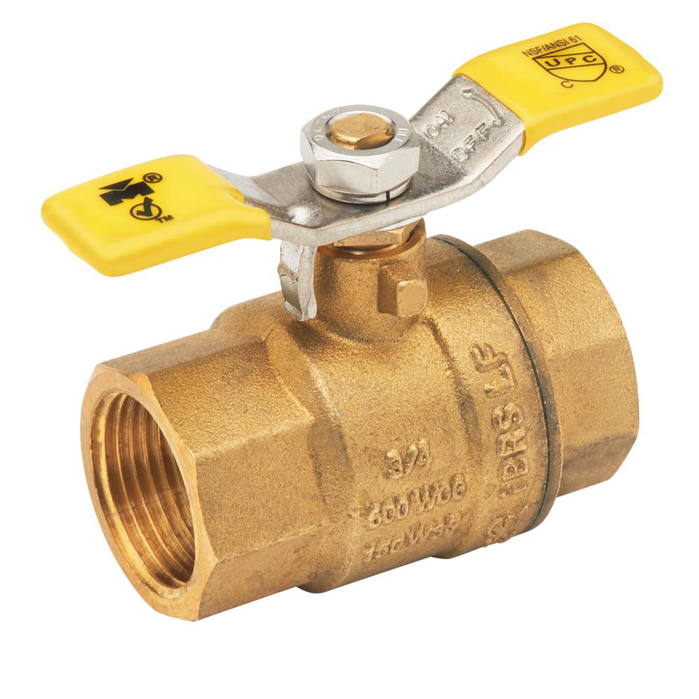 ProLine 3/4 in. Brass T-Handle Ball Valve-107-824THN - The Home Depot