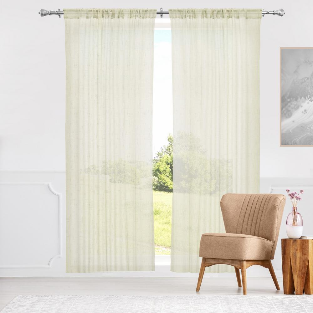 Chicology Adorn 52 In W X 63 In L Window Panel In Cream 2 Pack