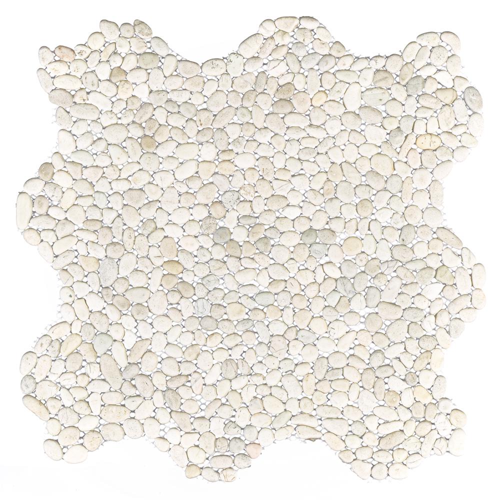 Jeffrey Court Pond Pebble Sand 12 in. x 12 in. x 6mm Textured Stone Mosaic Wall and Floor Tile