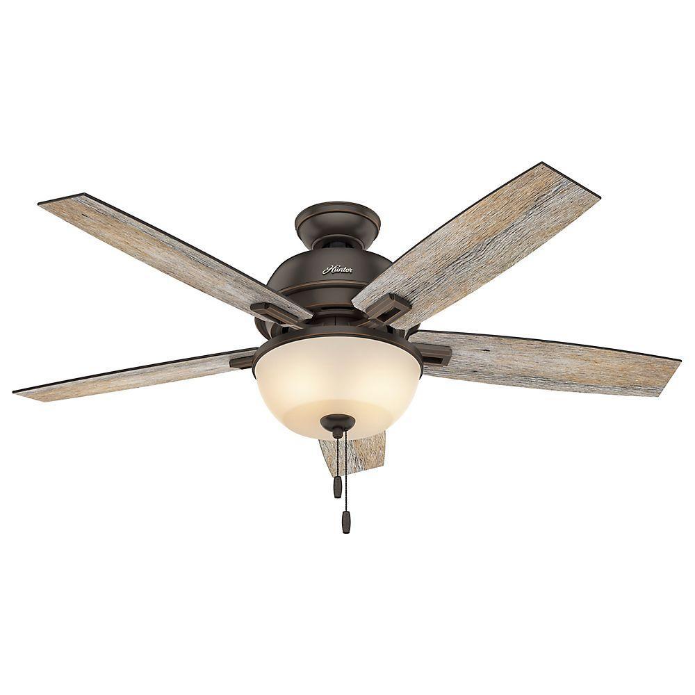 Hunter Donegan 52 In Led Indoor Onyx Bengal Bronze Ceiling Fan