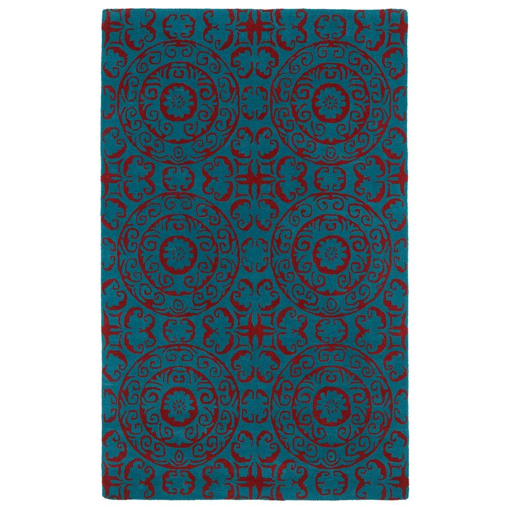 Kaleen Evolution Peacock 9 ft. 6 in. x 13 ft. Area RugEVL03949.6 X