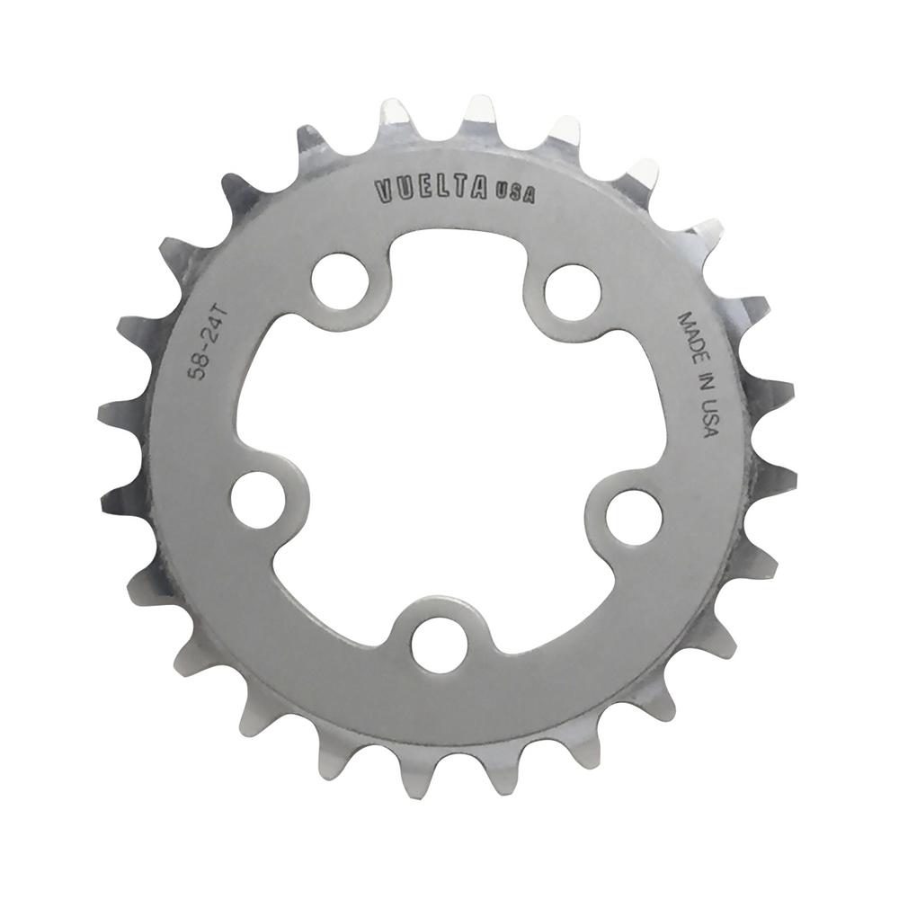 20T NEW 5-bolt 58mm BCD Silver # 5820 24g Alloy Vuelta USA Chainring